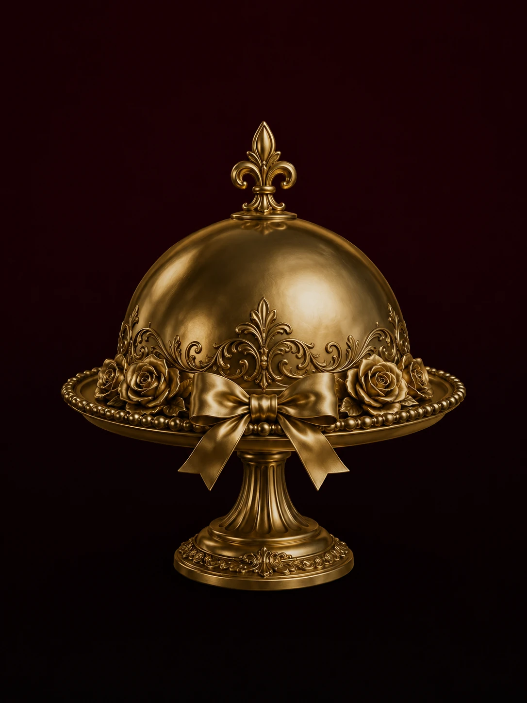 Ornate gold celebration cloche representing private celebrations