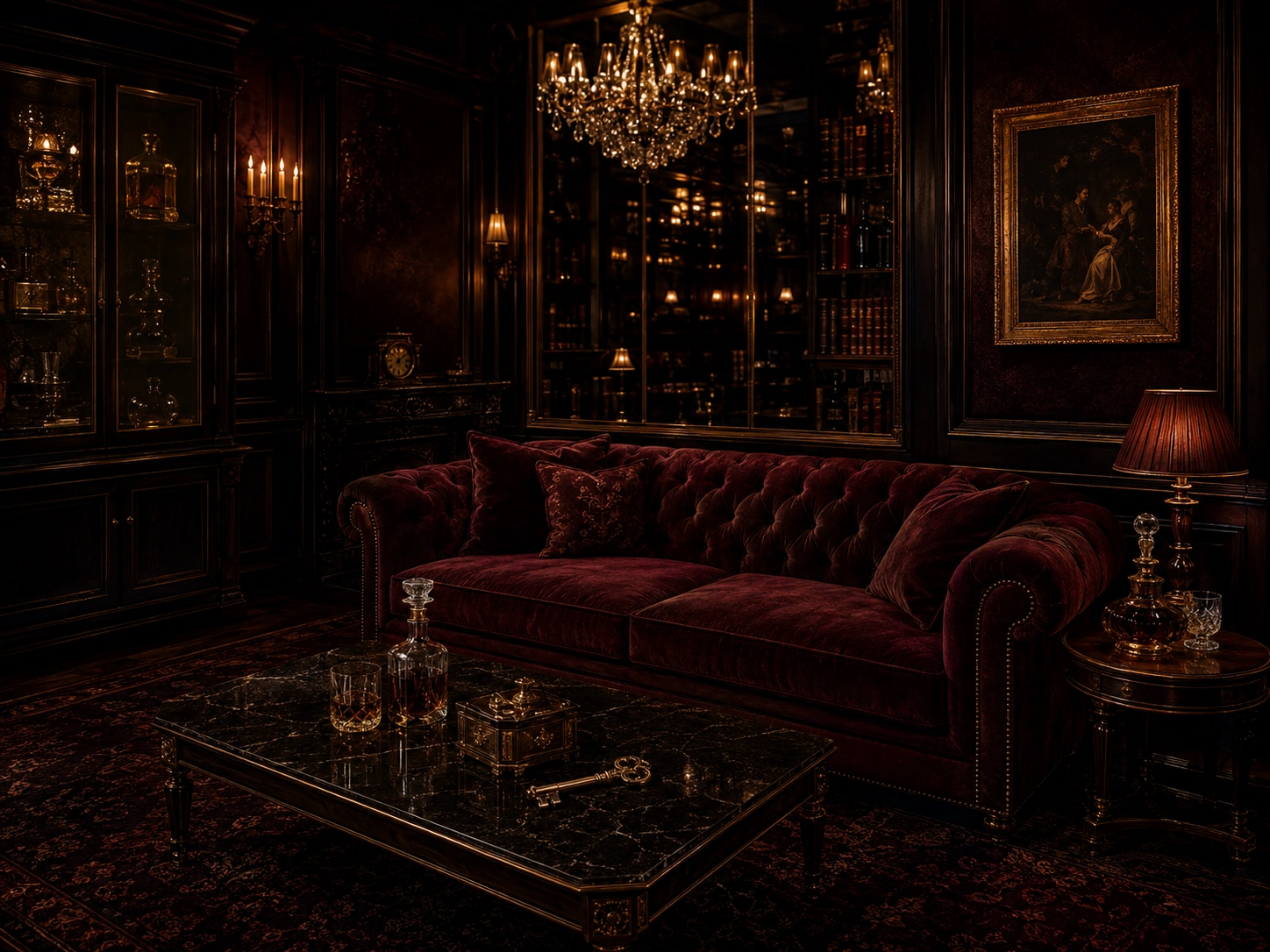 Burgundy private lounge representing Master membership